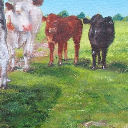 Cows in a Field Near Leek - Original Oil Painting - Image 3