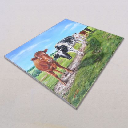 Cows in a Field Near Leek - Original Oil Painting - Image 4