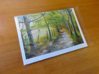 Tree Lined Path in Abney Hall Fine Art Greetings, Birthday, card from an original oil painting, A5 landscape - Image 3