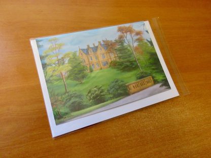 Bruntwood Hall, Cheadle Fine Art Greetings, Birthday, card from an original oil painting, A5 landscape - Image 3
